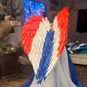 Red, white and blue wings